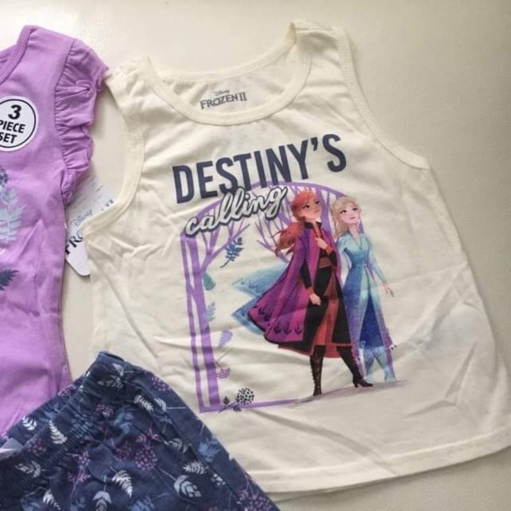 Disney Frozen Elsa Anna purple shorts set - Picture 4 of 8